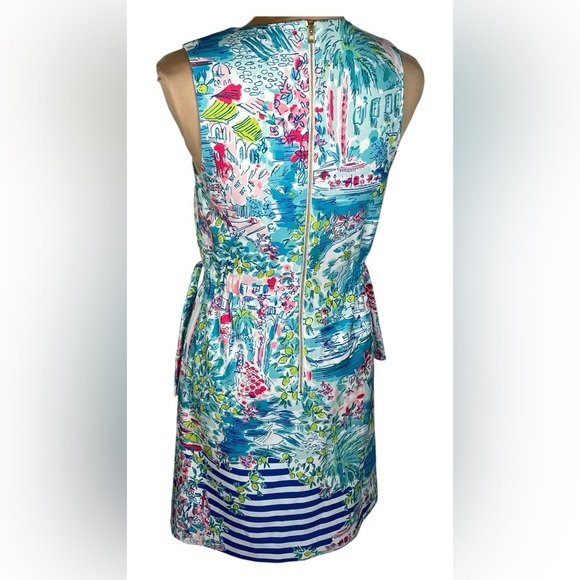 Lilly Pulitzer Marli Postcards From Positano Engineered Stretch Crepe Dress Sz 2 - Picture 5 of 16